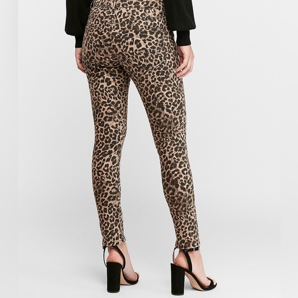 Leopard Print Express Jeans - Picture 2 of 9